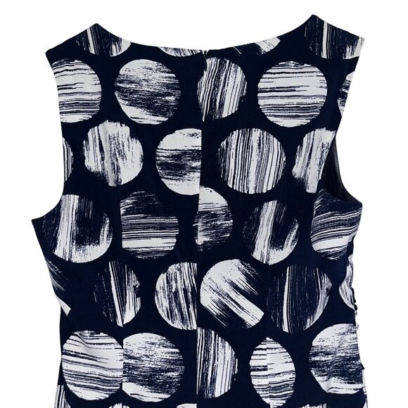 George Navy & White Polka Dot Sleeveless Dress Size 4 Polyester & Spandex - Picture 9 of 10